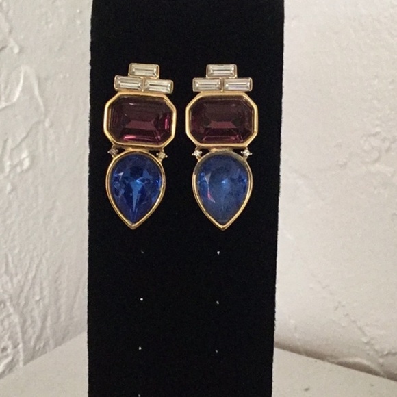 Monet Art Deco Style Earrings - Picture 1 of 2